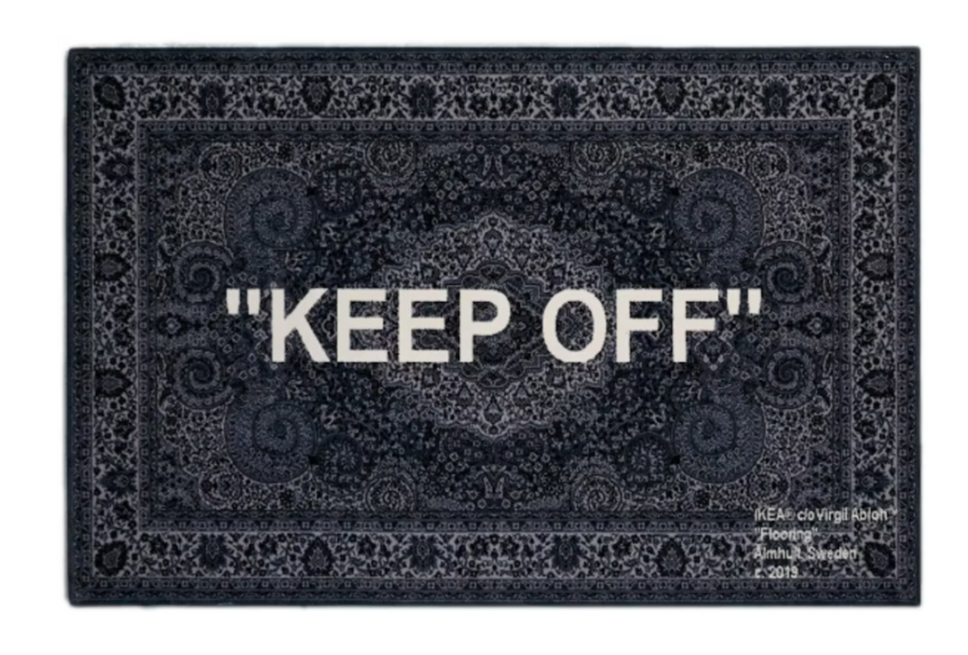 Virgil Abloh x IKEA KEEP OFF Rug 200x300 CM Gray White N Hype