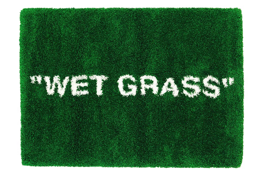 Virgil Abloh x IKEA MARKERAD "WET GRASS" Rug 195x132 CM Green Front Lodz Polska