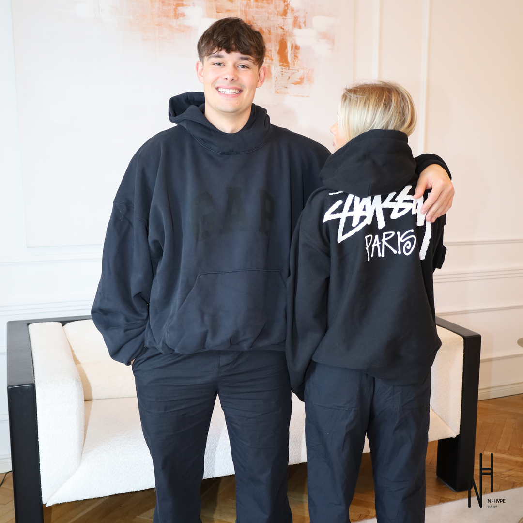 Yeezy Gap Engineered by Balenciaga Dove Hoodie Washed Black Yeezy Gap Engineered by Balenciaga Dove Hoodie Washed Black