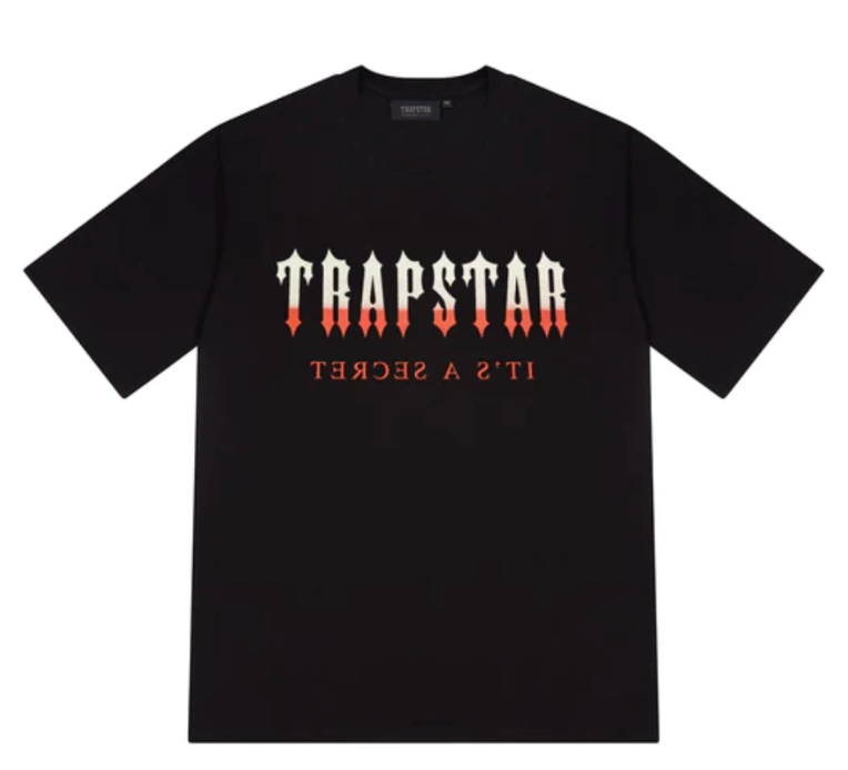 Trapstar Decoded Gradient Tee Schwarz Rot
