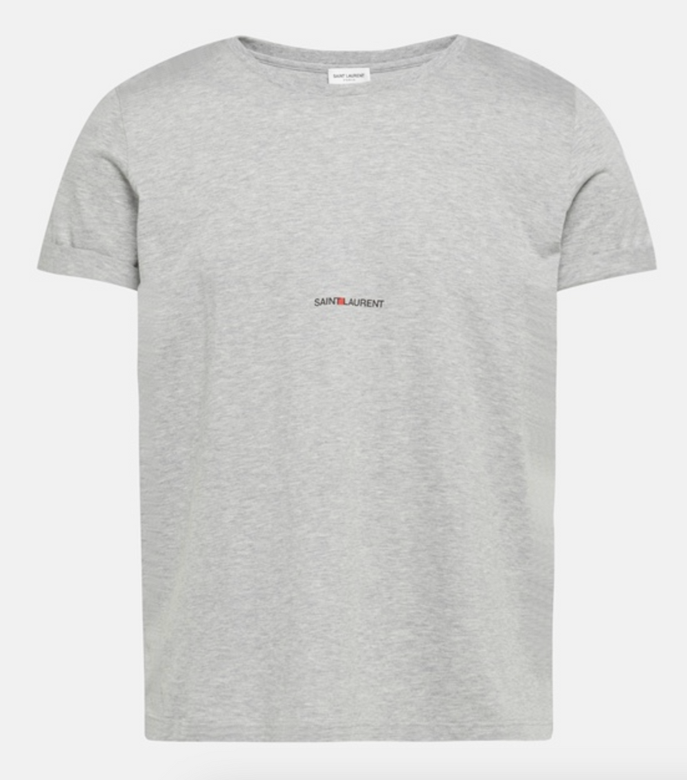 Saint Laurent Basic T-shirt Gray 464572YB2DQ