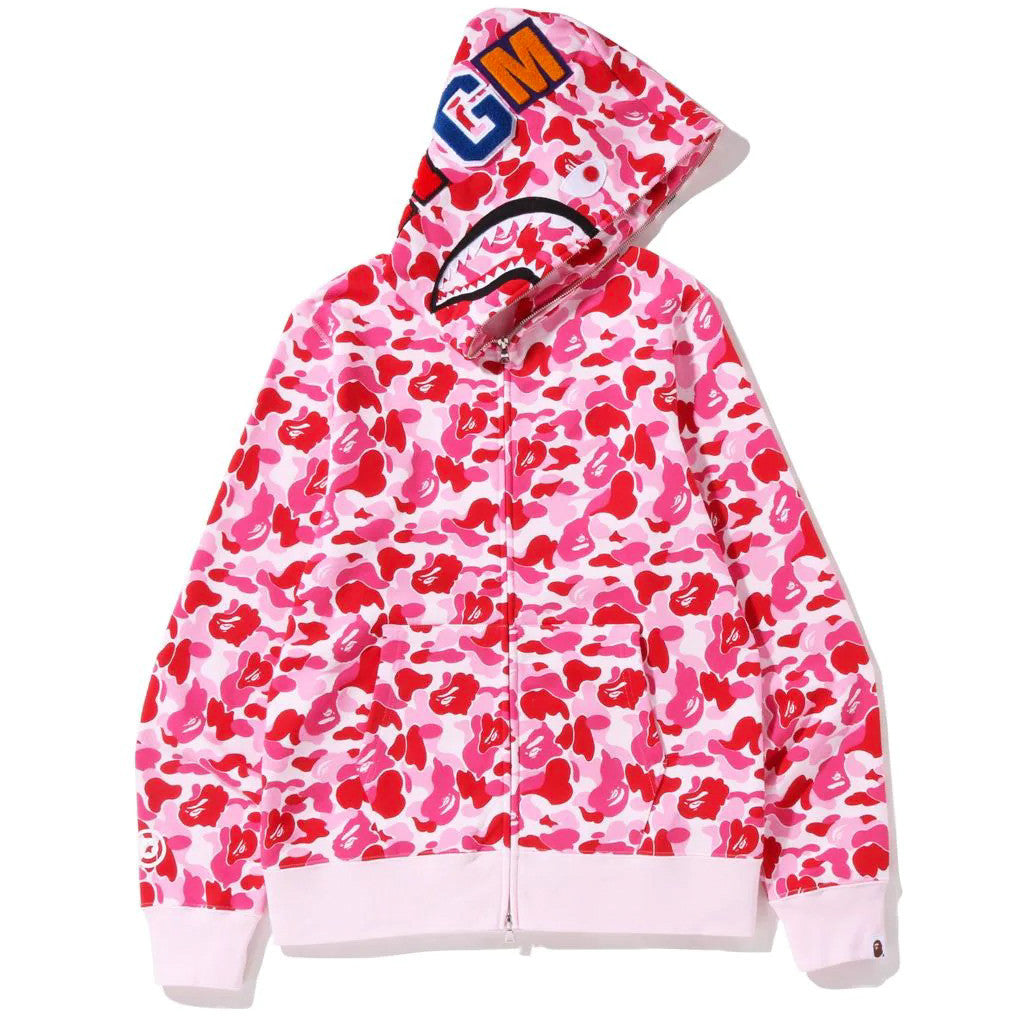 A Bathing Ape ABC Camo Shark Full Zip Hoody różowy streetwear N-Hype