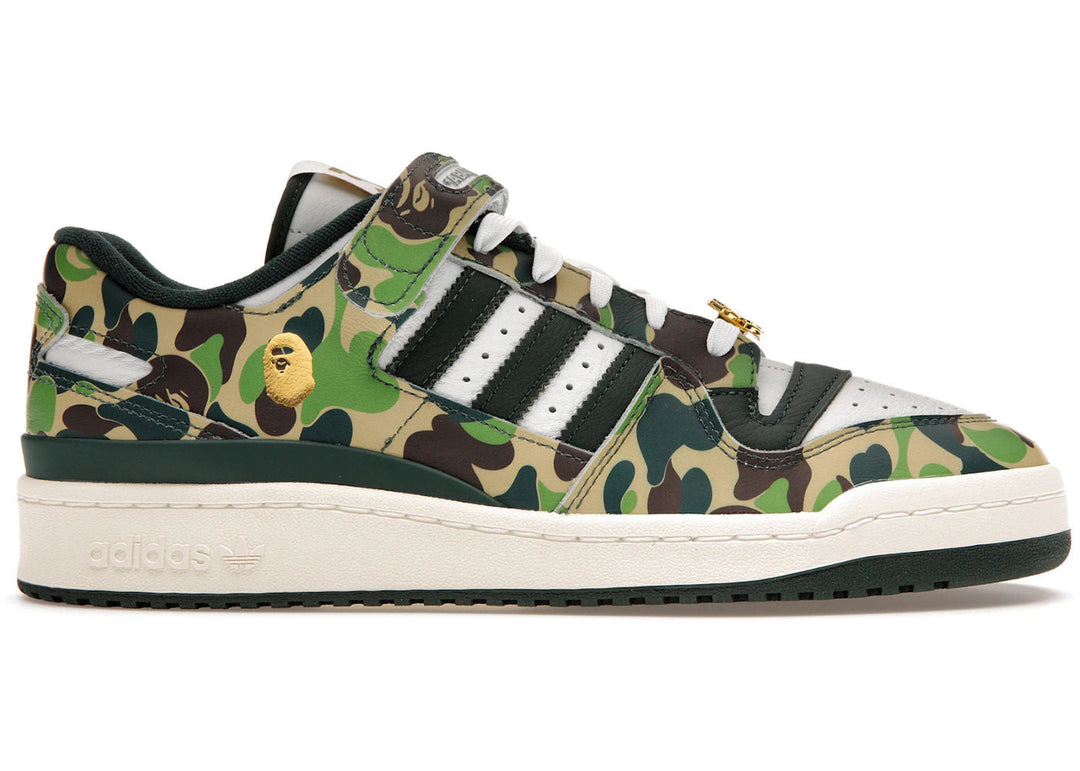 Adidas Forum 84 Low Bape 30th Anniversary Green Camo sneakers N-Hype.