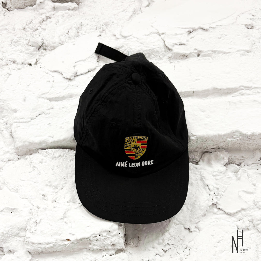 Aimeq Leon Dore x Porsche Nylon Logo Hat Black streetwear cap N-Hype