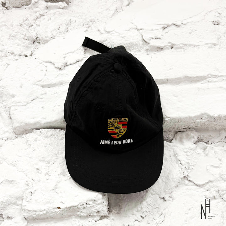 Aimeq Leon Dore x Porsche Nylon Logo Hat Black streetwear cap N-Hype