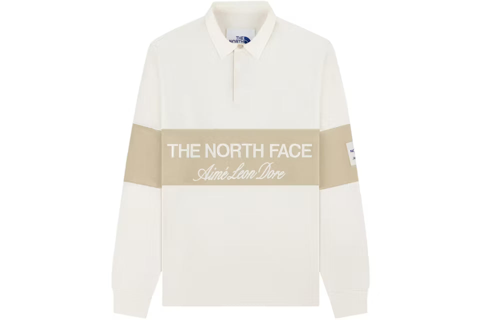 Aime Leon Dore x The North Face Script Logo Rugby Cream koszulka N-Hype