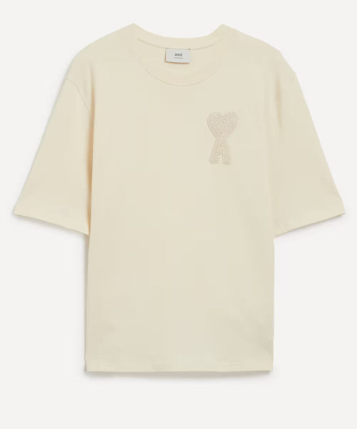 Ami de Coeur Beige Patch Tee koszulka beige męska N-Hype.
