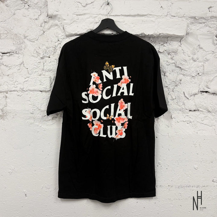 Anti Social Social Club Floral Butterfly T-Shirt Black - zdjęcie 2 - N-Hype