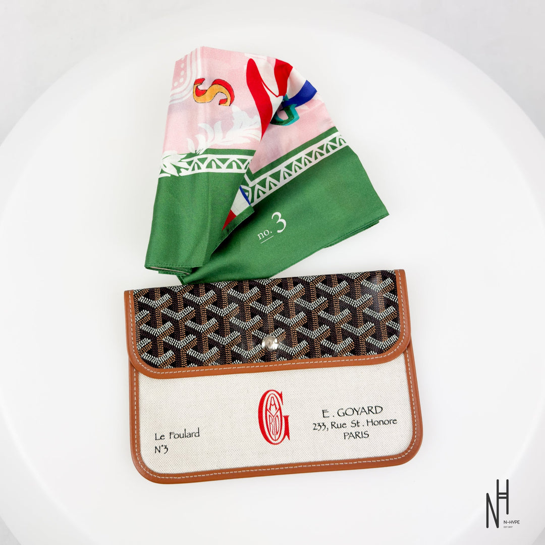 Apaszka Goyard Le Foulard No. 3 streetwearowa w kolorze szarym N-Hype