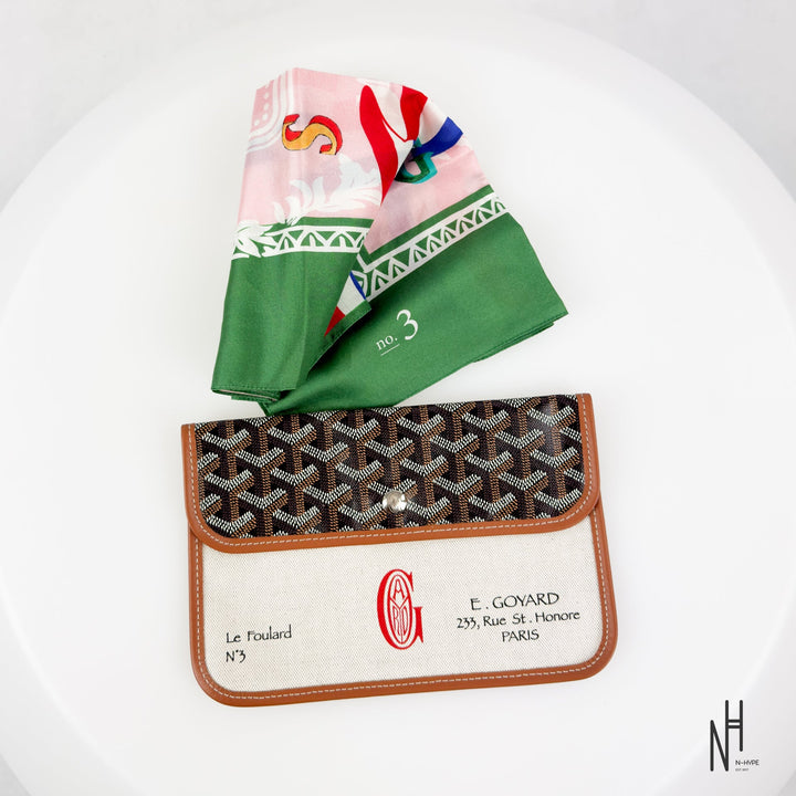 Apaszka Goyard Le Foulard No. 3 streetwearowa w kolorze szarym N-Hype