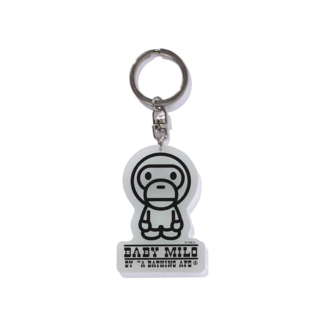 Ape Head Glow in the Dark Baby Milo Keychain N-Hype logo.