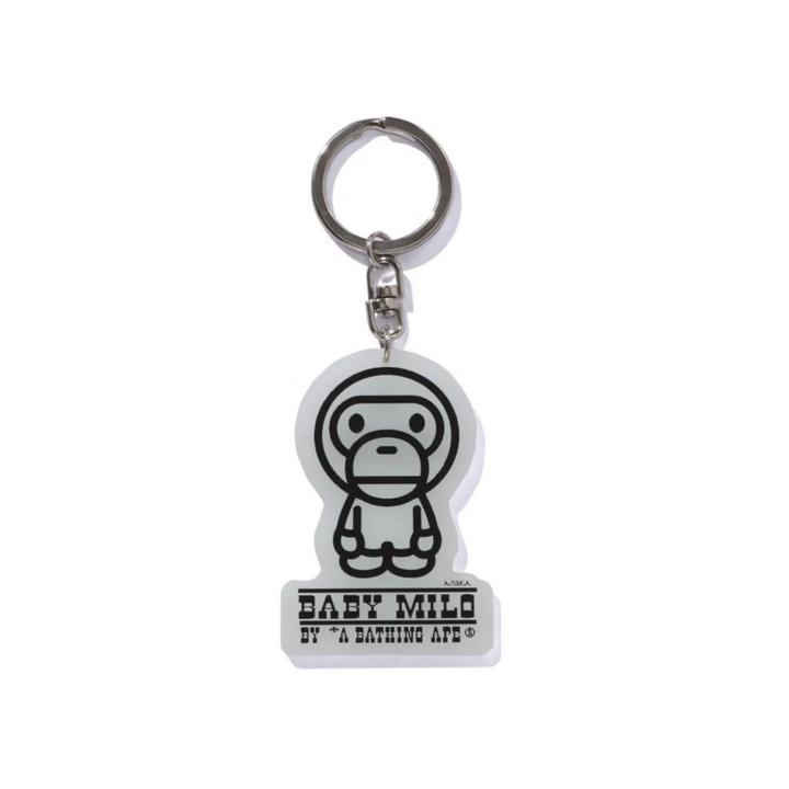 Ape Head Glow in the Dark Baby Milo Keychain N-Hype logo.