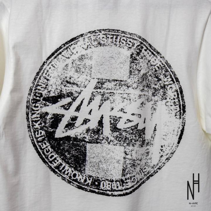 Biała koszulka Stussy Dot Stamp Tee White męska N-Hype.