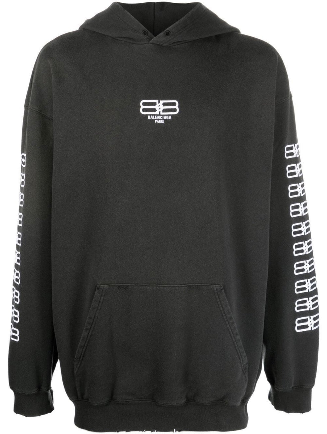 Balenciaga BB Embroidered Distressed Hoodie - N-Hype
