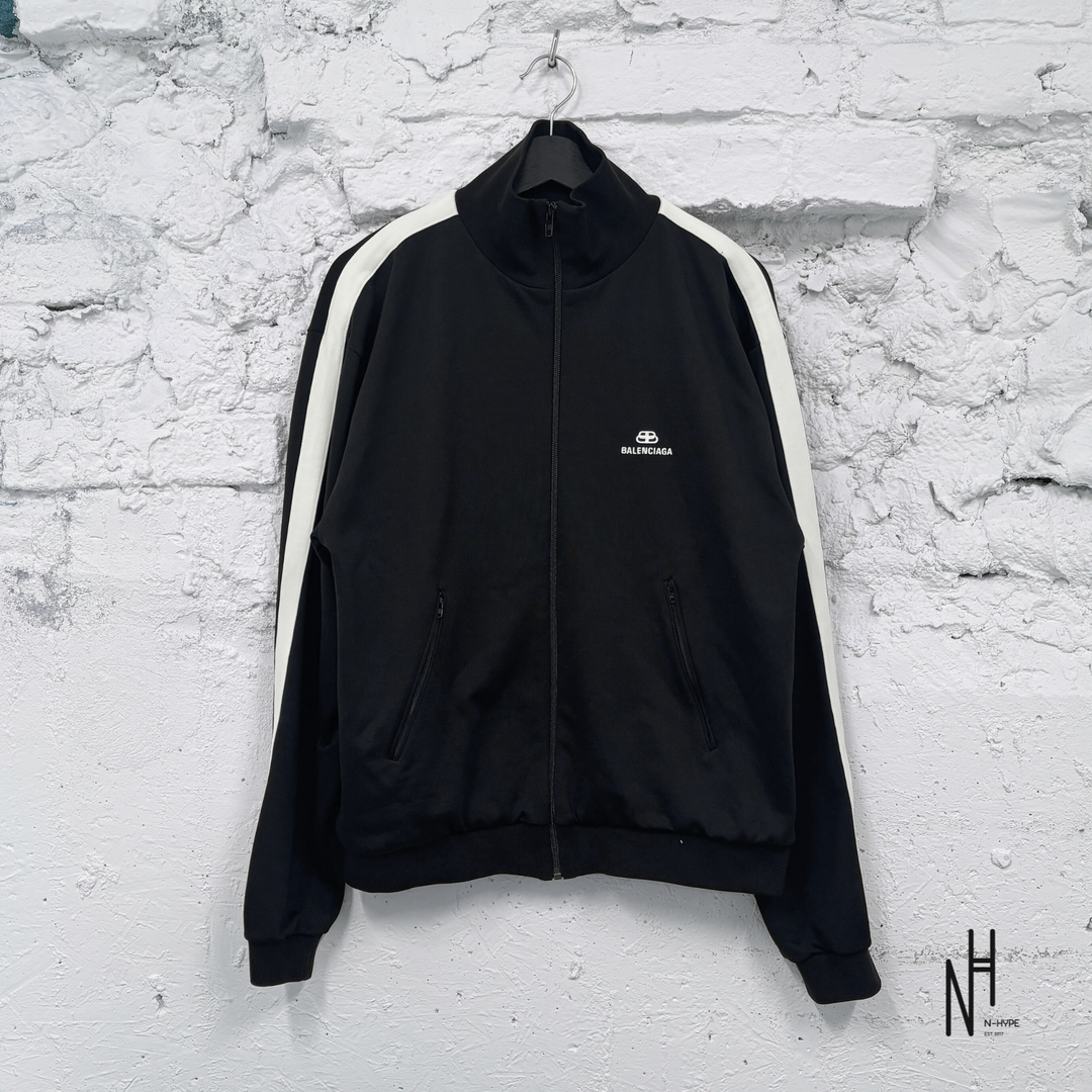 Balenciaga Black & White Logo Track Jacket N-Hype Streetwear Fashion