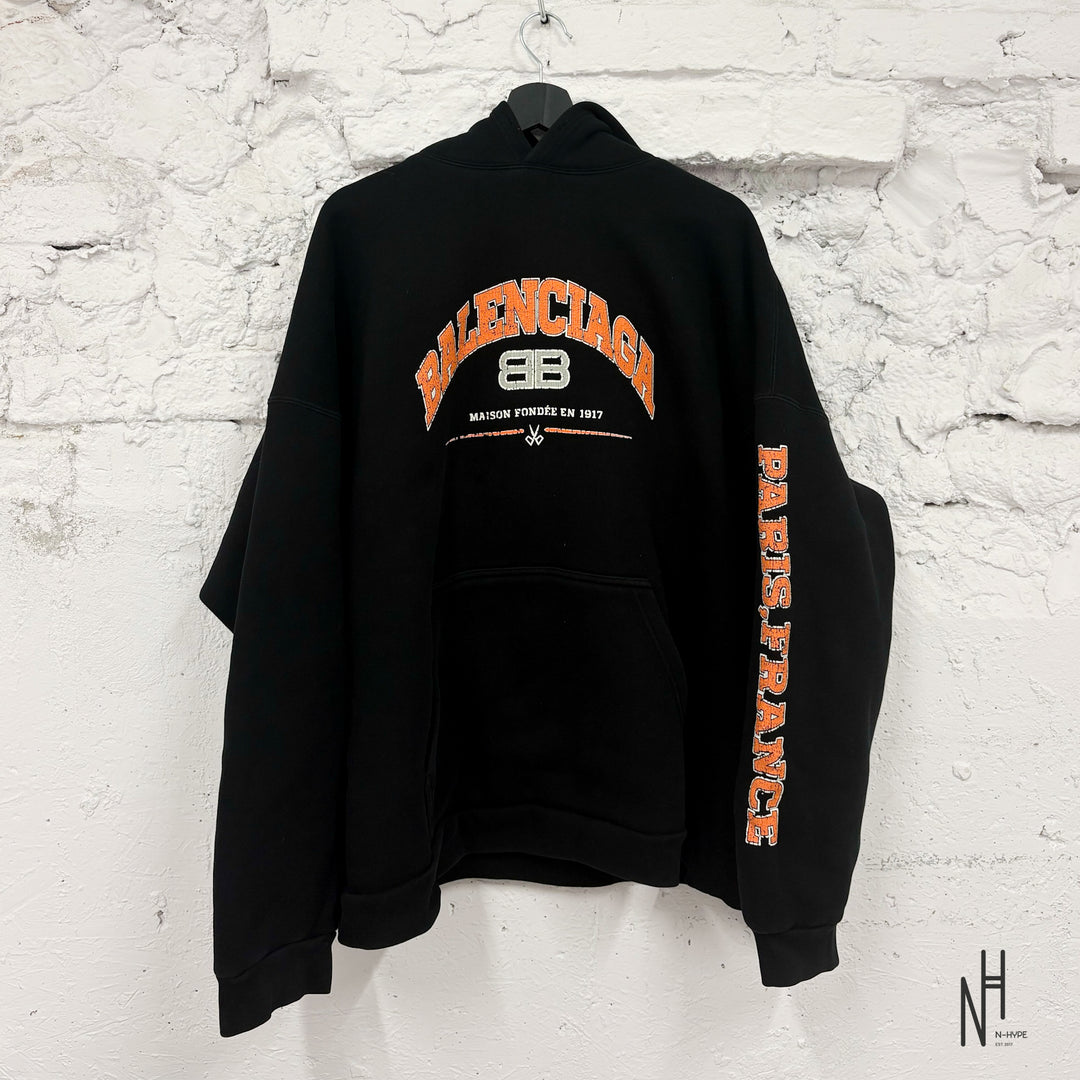 Balenciaga Maison Hoodie Wide Fit Black N-Hype