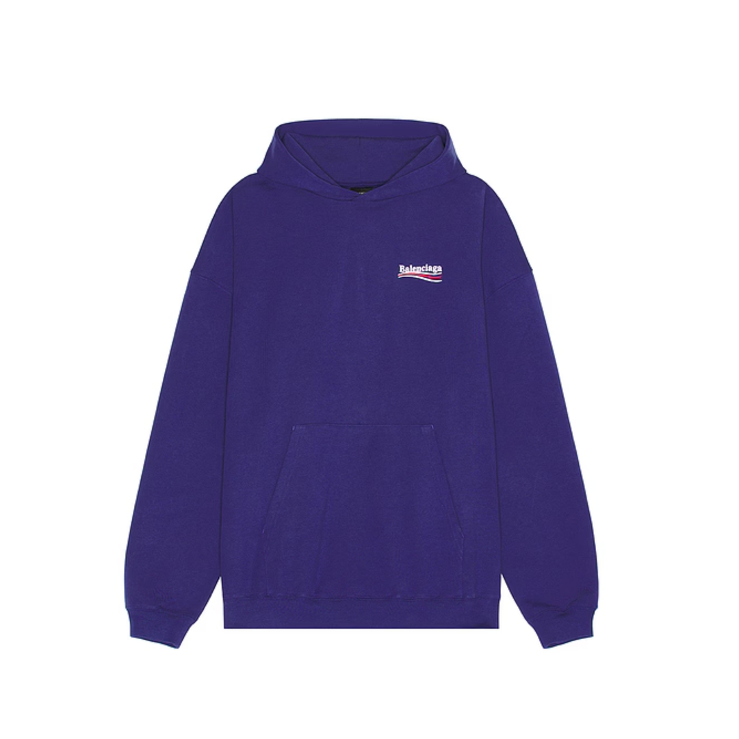Balenciaga Political Campaign Large Fit Hoodie Navy męska N-Hype