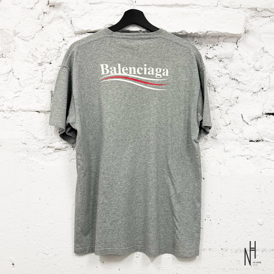 Balenciaga Political T-shirt Grey - zdjęcie 2 - N-Hype