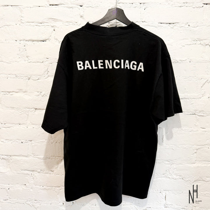 Balenciaga T-shirt Black White Logo - zdjęcie 2 - N-Hype