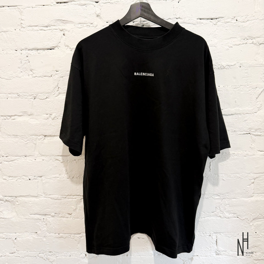 Balenciaga T-shirt Black White Logo - N-Hype