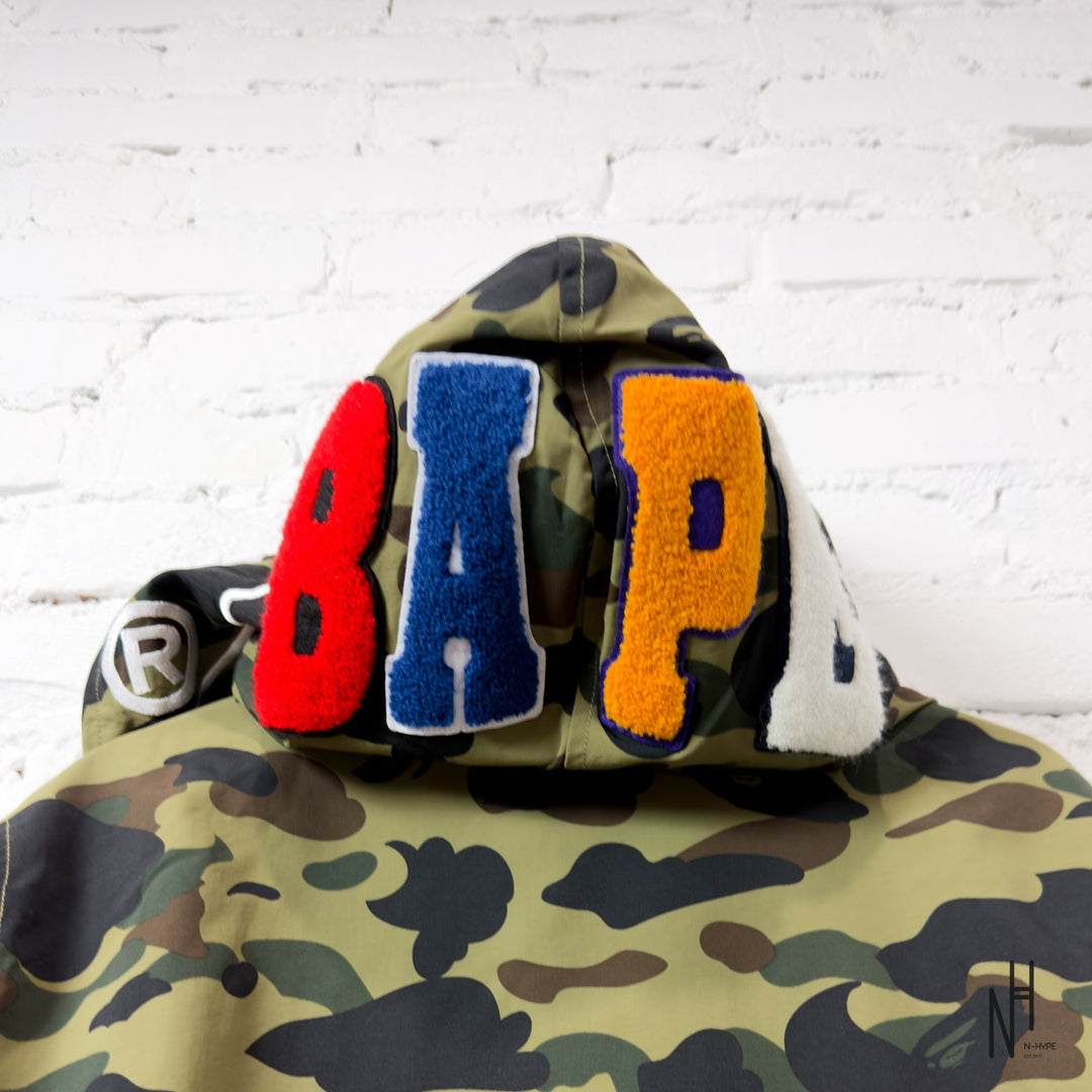 BAPE 1ST Camo 2ND Ape Full Zip Hoodie Jacket Green - zdjęcie 4 - N-Hype