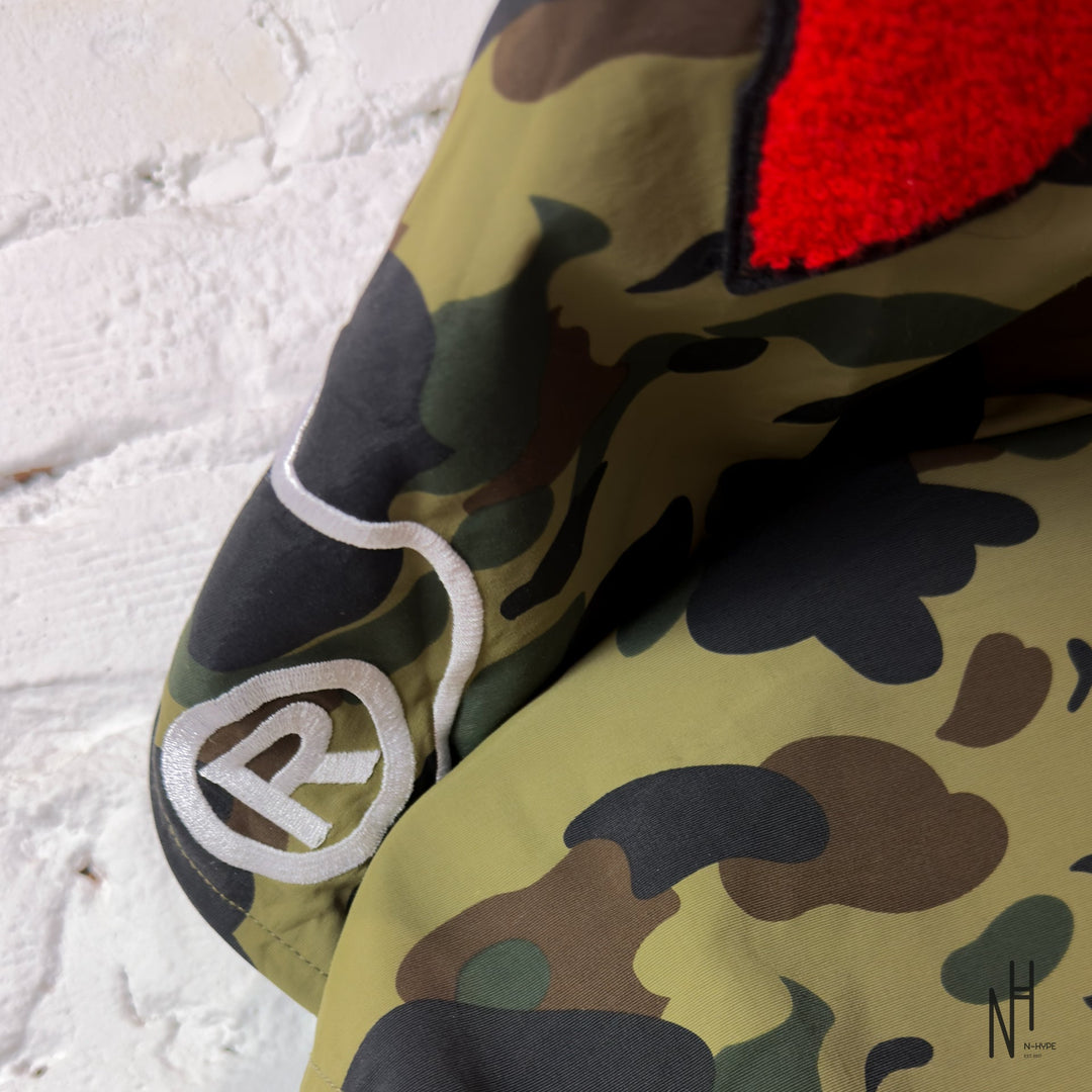 BAPE 1ST Camo 2ND Ape Full Zip Hoodie Jacket Green - zdjęcie 5 - N-Hype