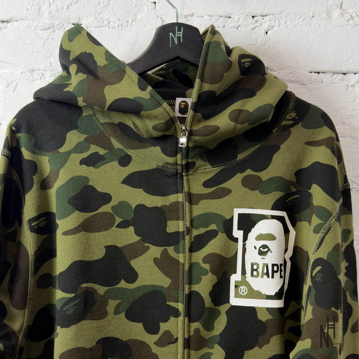 BAPE 1st Camo Bape Full Zip Hoodie Green marki BAPE w sklepie N-Hype