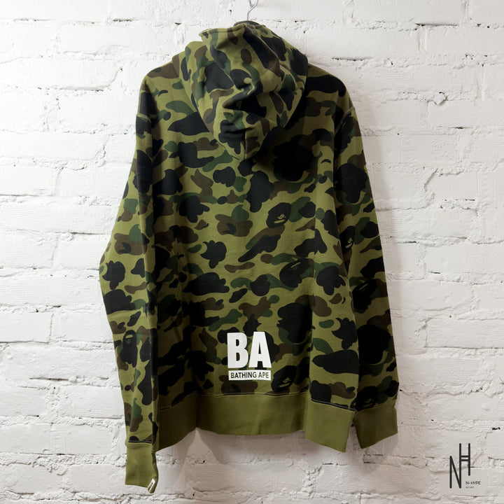 BAPE 1st Camo Bape Full Zip Hoodie Green, bluza z zamkiem N-Hype.