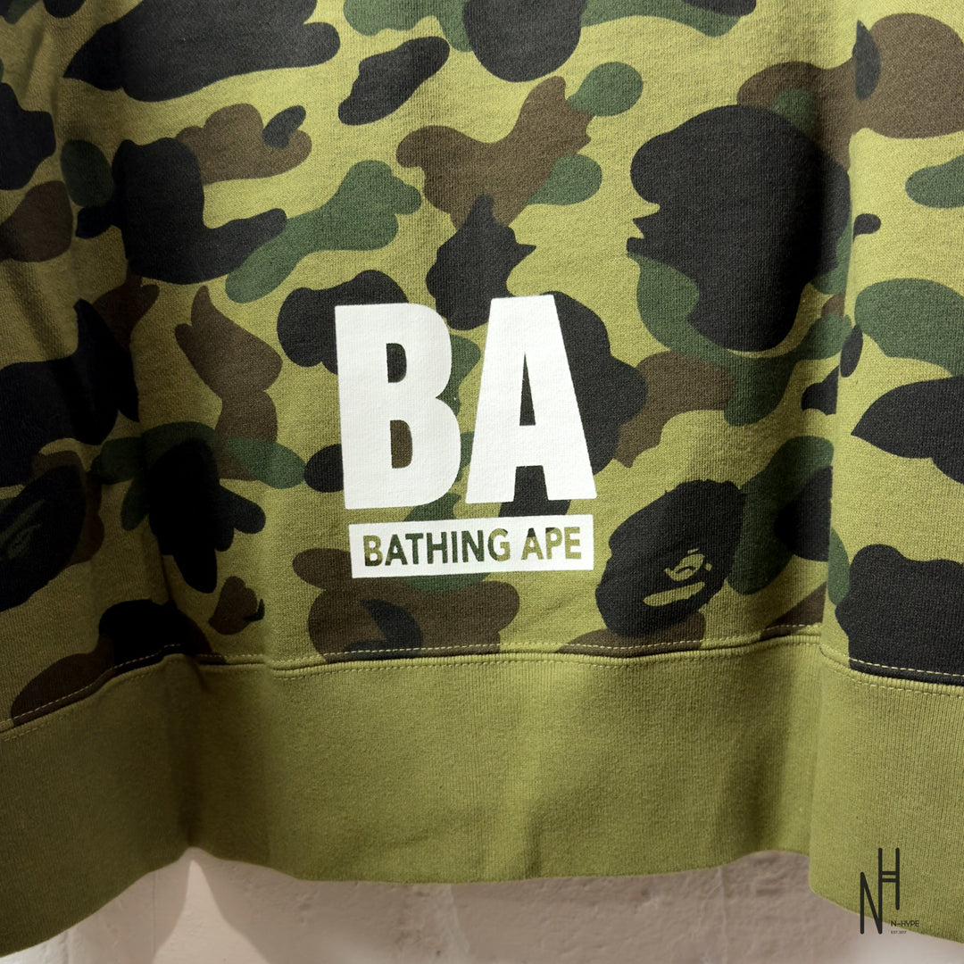 BAPE 1st Camo Bape Full Zip Hoodie Green N-Hype Sweatshirt Hoodie