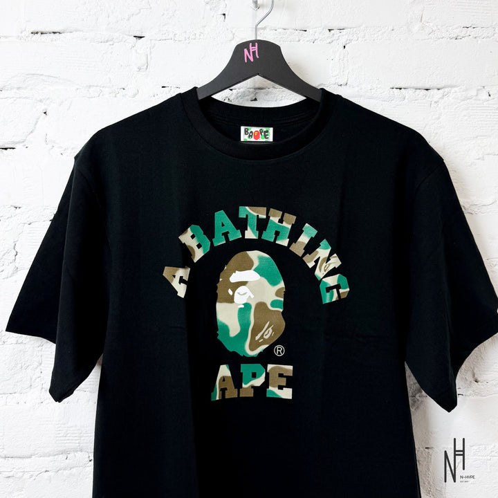 BAPE 1st Camo College Tee Black Olive Drab koszulka męska N-Hype