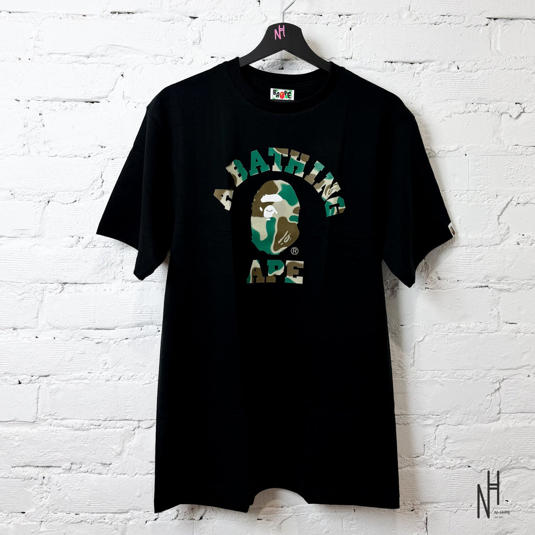 BAPE 1st Camo College Tee Black Olive Drab koszulka męska N-Hype