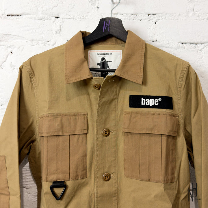 BAPE 1st Camo Military Shirt Brown N-Hype koszulka męska wojskowa w brązowym kamuflażu