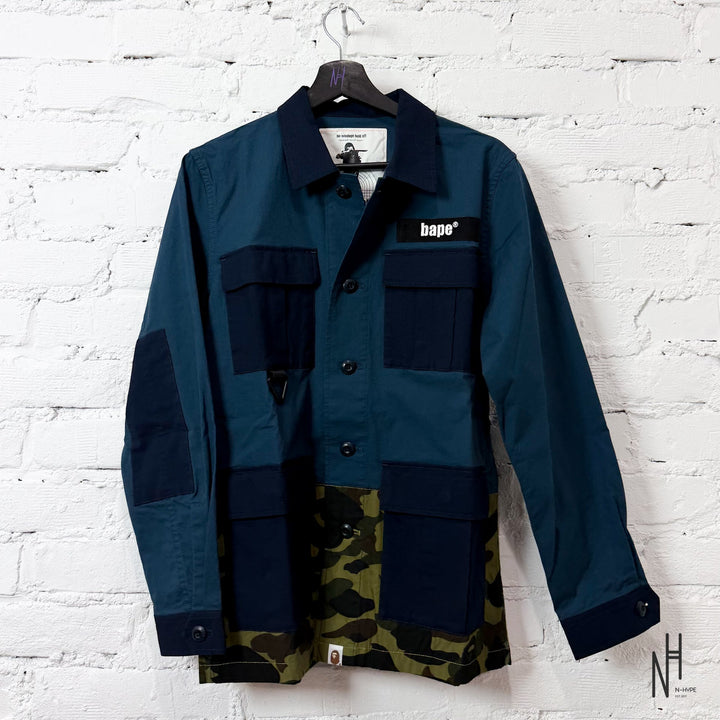 BAPE 1st Camo Military Shirt Navy but w sklepie N-Hype.