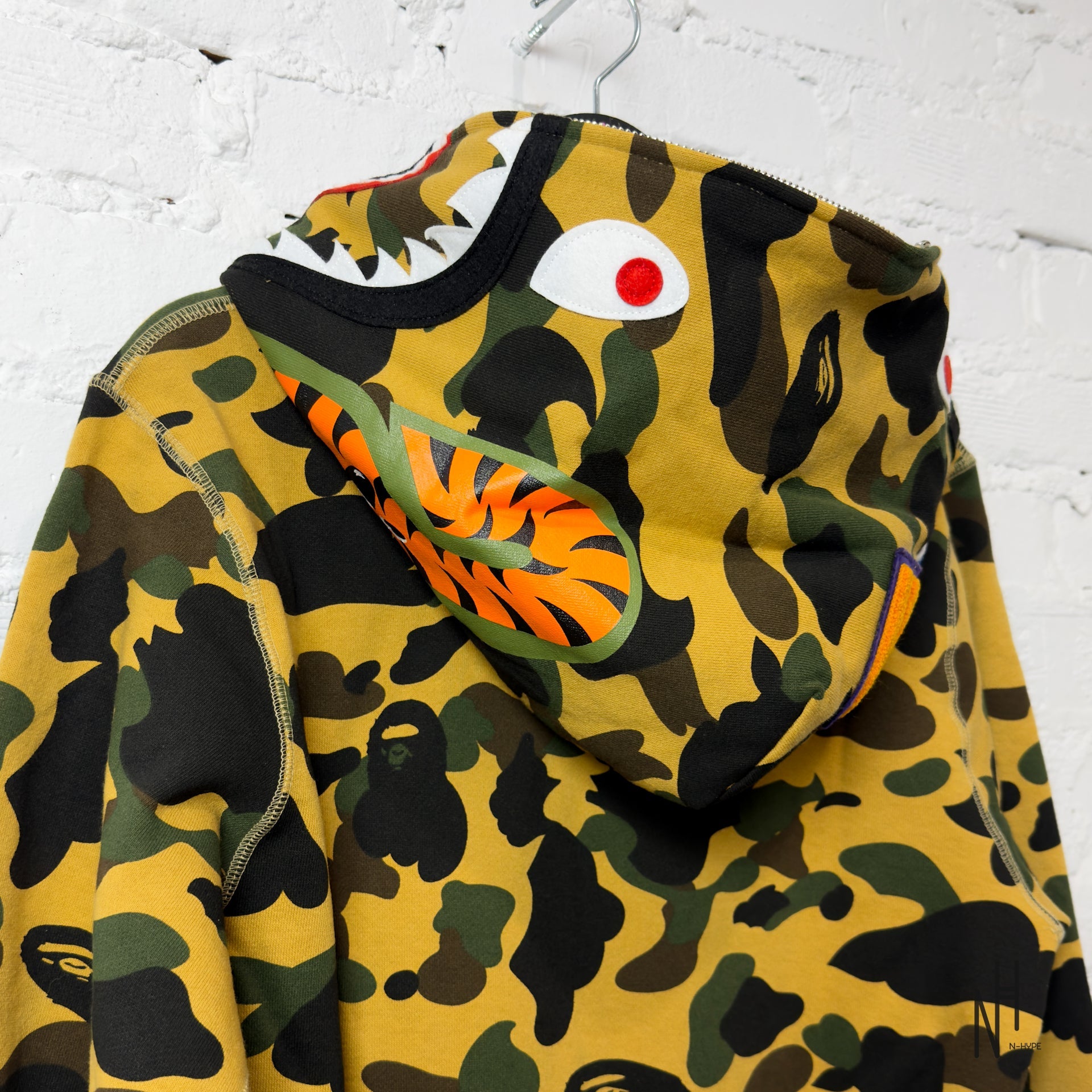 BAPE 1st Camo Shark Full Zip Hoodie (FW23) Yellow | N-Hype