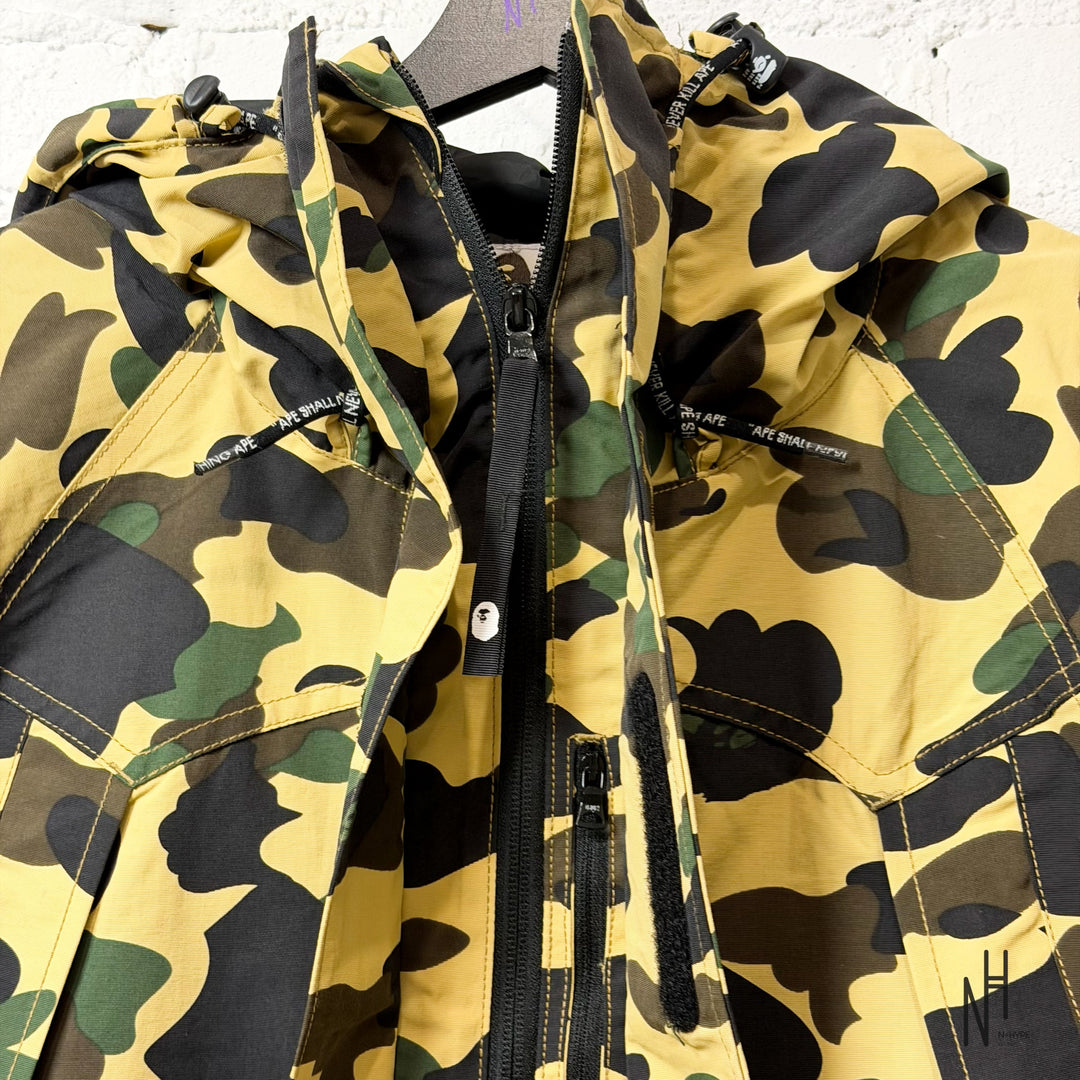 BAPE 1st Camo Snowboard Down Jacket FW21 Yellow sklep N-Hype