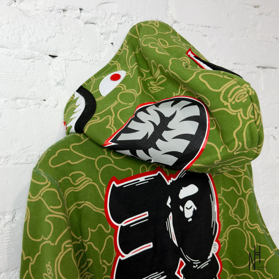 BAPE 30th Anniversary Line Camo Shark Full Zip Hoodie Green marki BAPE w sklepie N-Hype