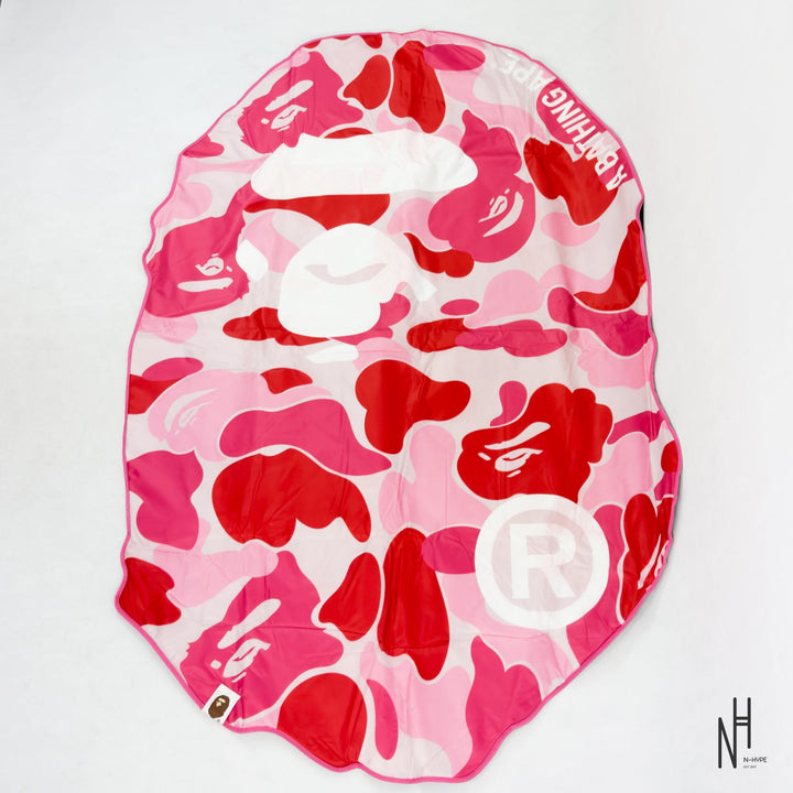 BAPE ABC Camo Ape Head Picnic Sheet Pink piknikowa kocówka różowa N-Hype