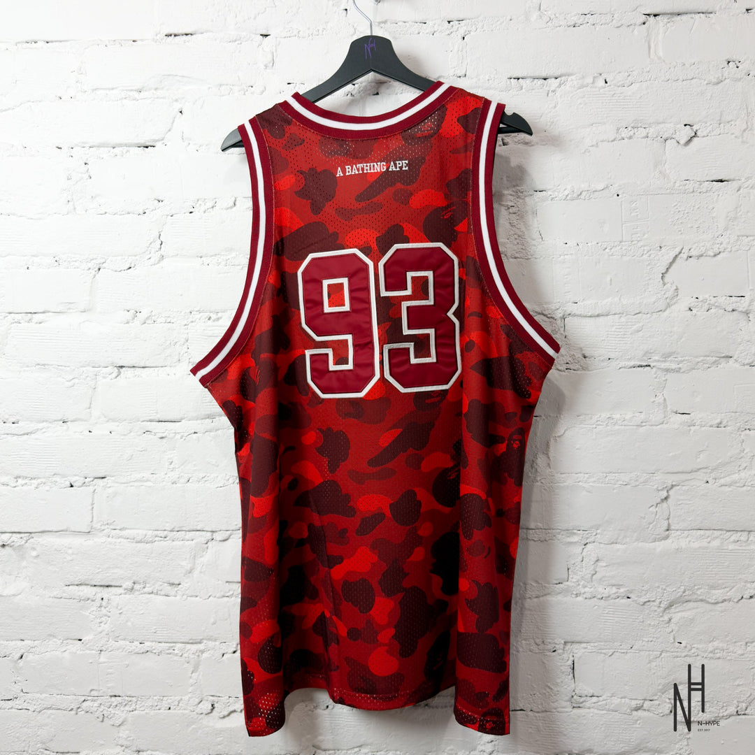 BAPE ABC Camo Basketball Tank Top Red N-Hype streetwear koszulka czerwona