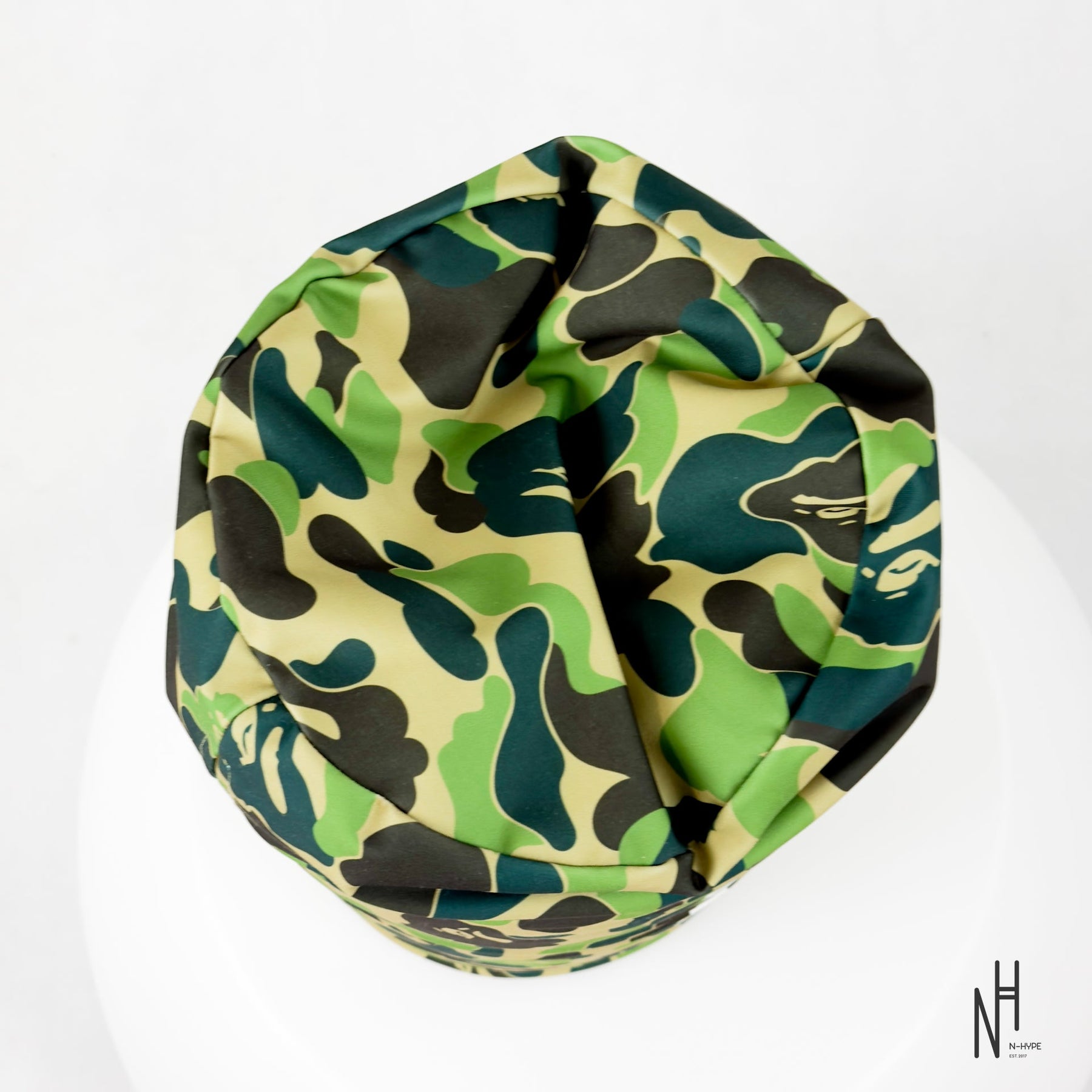 Poduszka BAPE ABC Camo Circle Fluffy Beads Green | N-Hype