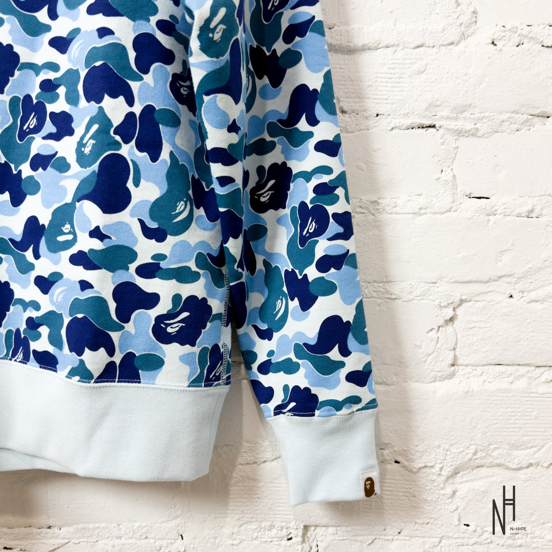 Bape ABC Camo Crystal Stone Crewneck Blue N-Hype sweatshirt men's fashion trend.