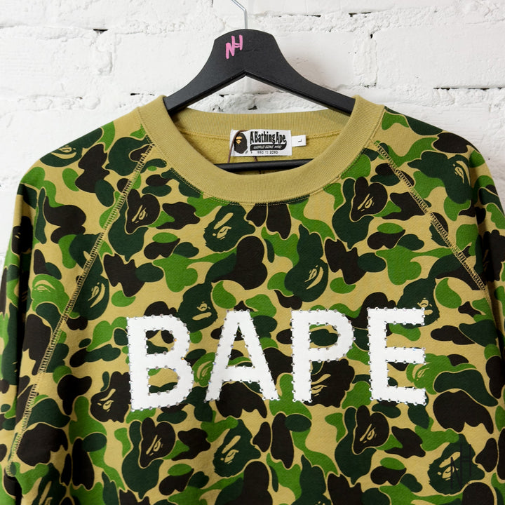Bape ABC Camo Crystal Stone Crewneck Green N-Hype sweatshirt