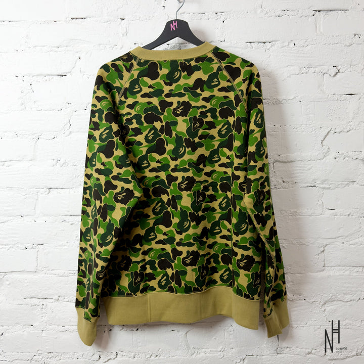 Bape ABC Camo Crystal Stone Crewneck Green N-Hype sweatshirt.