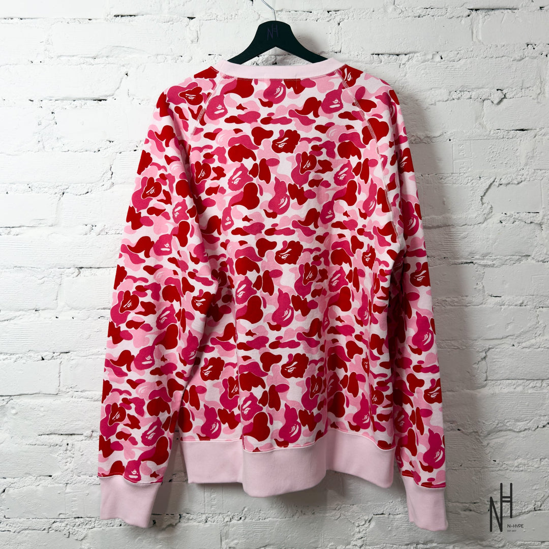 Bape ABC Camo Crystal Stone Crewneck Pink sweatshirt N-Hype.