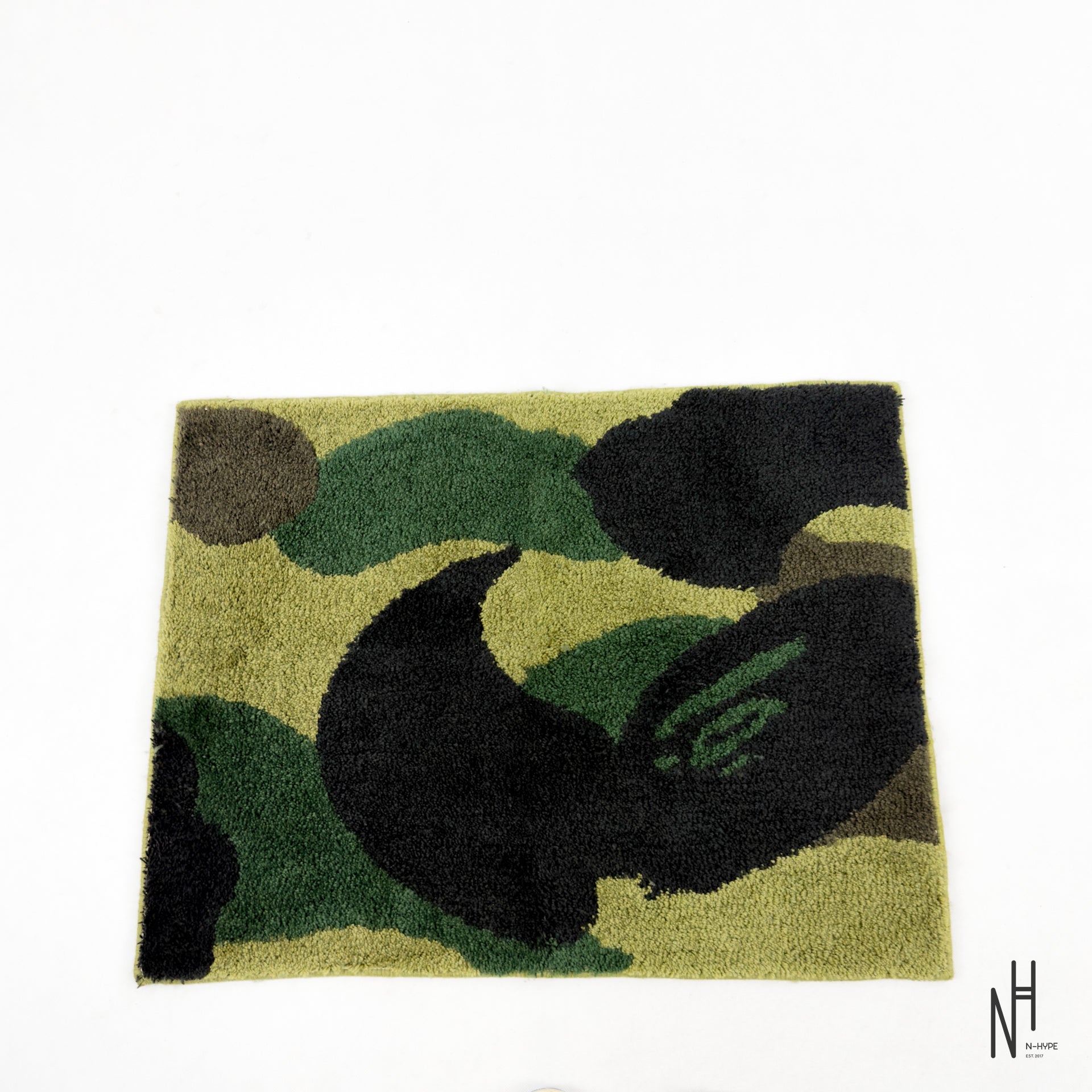 ABC CAMO APE HEAD RUG MAT M BAPE® ONLINE RUG MAT available now on