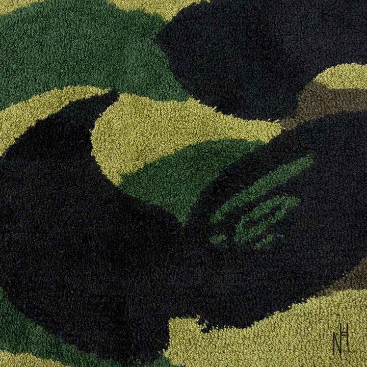 BAPE ABC Camo Rug Mat Green - N-Hype