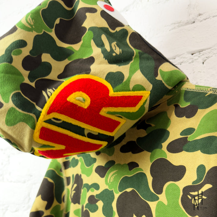 BAPE ABC Camo Shark PONR Full Zip Hoodie Green N-Hype