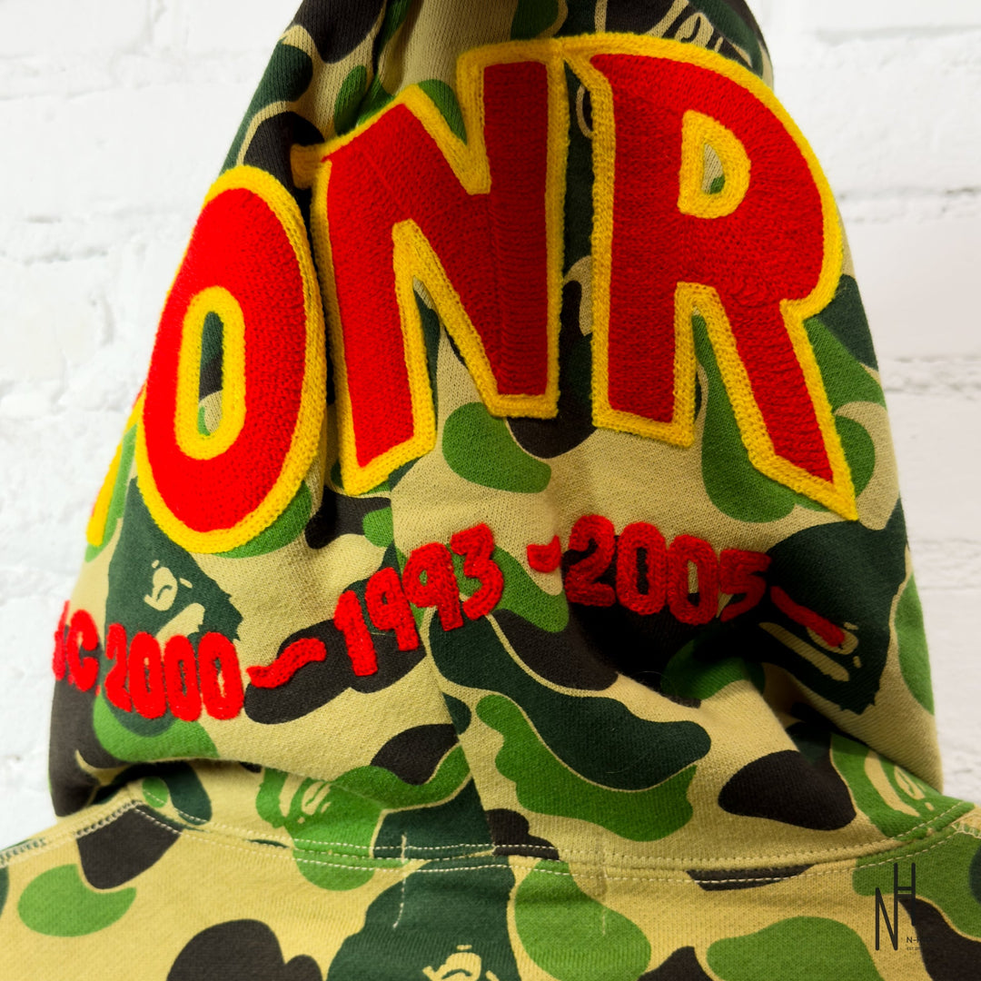 BAPE ABC Camo Shark PONR Full Zip Hoodie Green N-Hype streetwear zip hoodie.