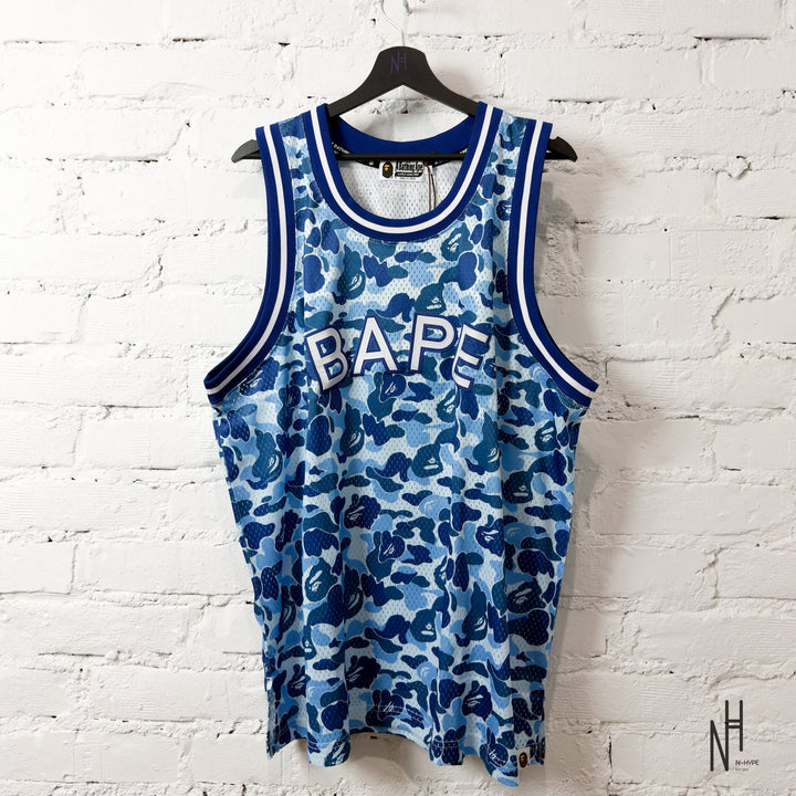 BAPE ABC Camo Tank Top Blue N-Hype męska koszulka z nadrukiem kamuflażu