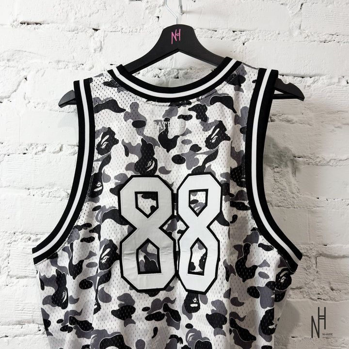 BAPE ABC Camo Tank Top Gray męska koszulka N-Hype z klasycznym kamuflażem