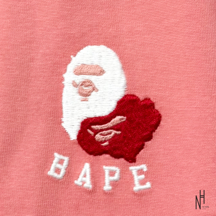 BAPE Ape Head 2 Point Relaxed Fit Tee Pink koszulka męska N-Hype
